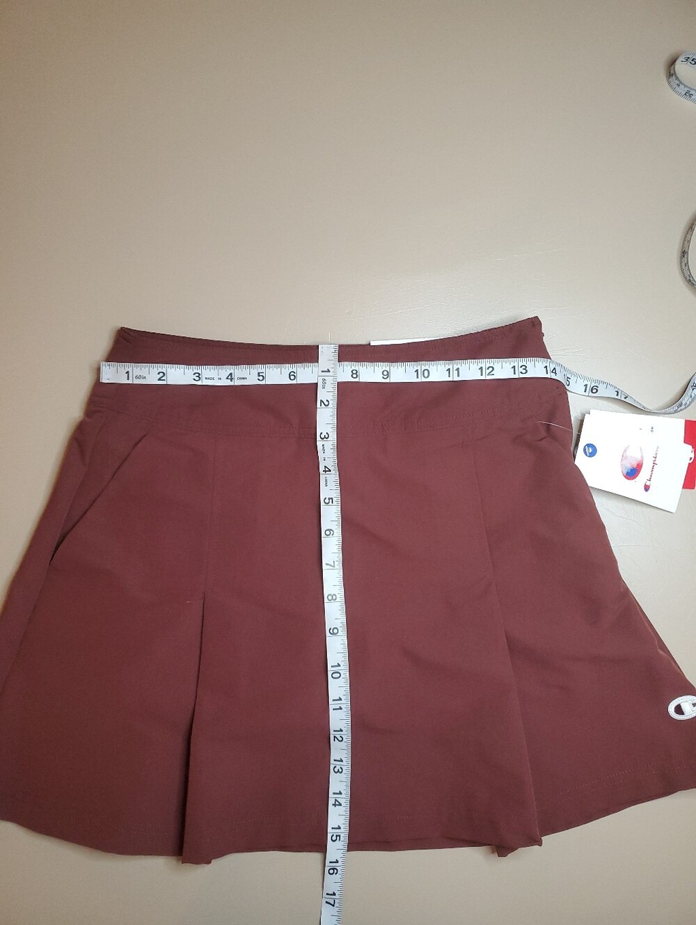 NWT Champion Ruby A-Line Pleated Mini Skirt Skort Women's Size 2 Side Zip - Picture 8 of 12